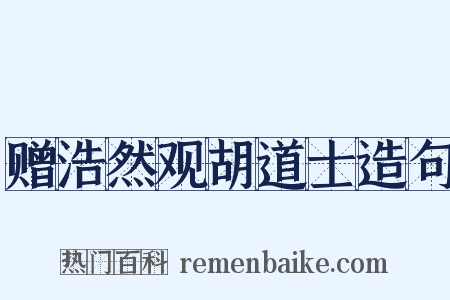 赠浩然观胡道士造句是什么意思的图片